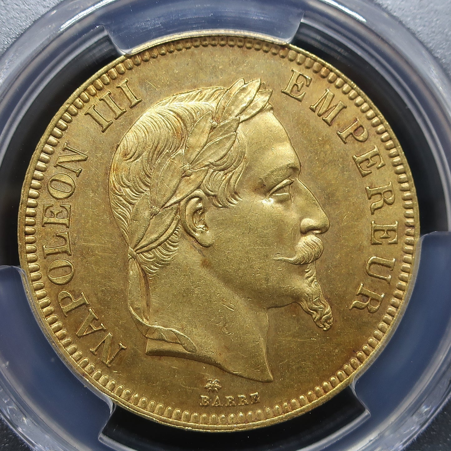 1869A フランス 100フラン金貨 皇帝ナポレオン3世 MS63 PCGS image10
