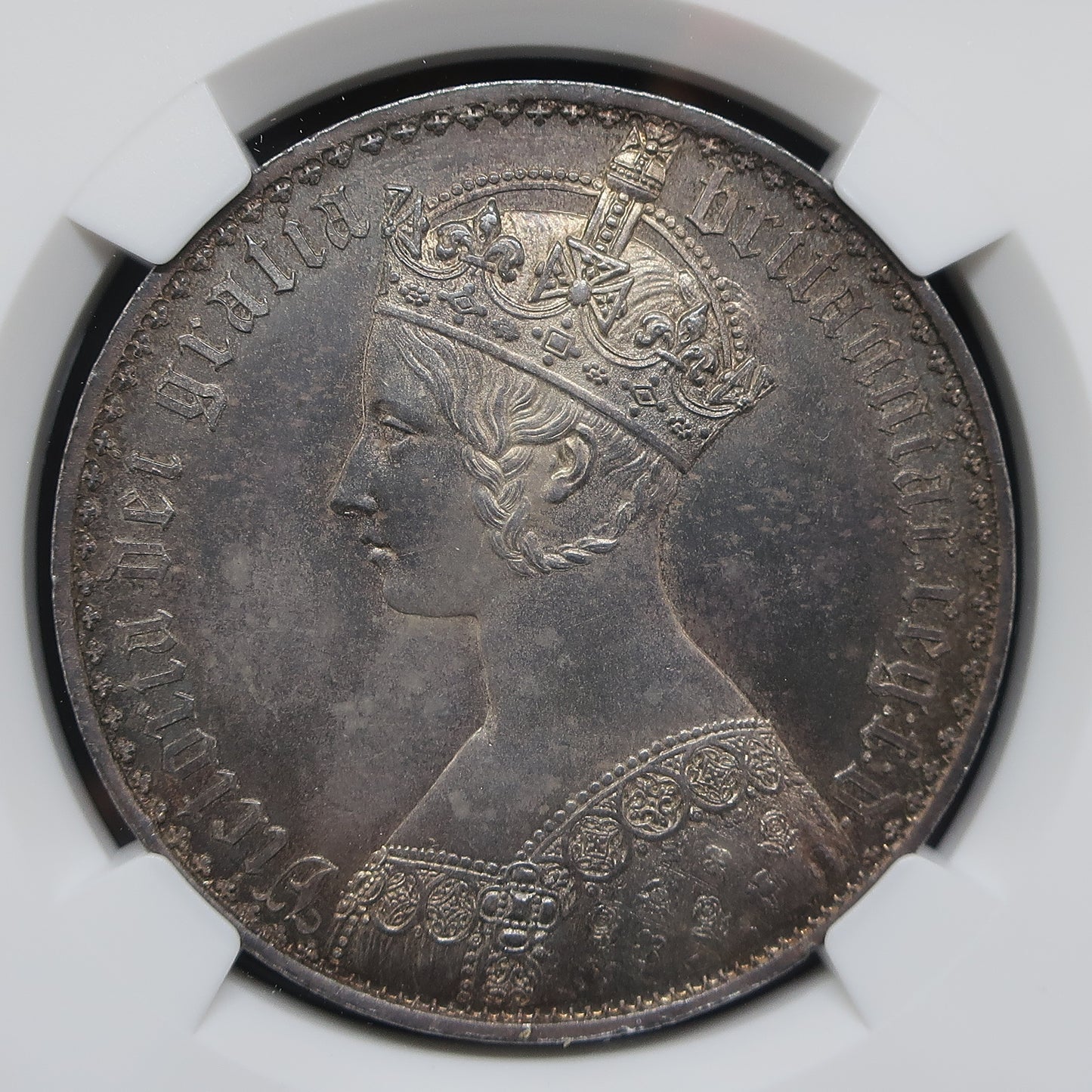 1847 イギリス ゴシッククラウン銀貨 ヴィクトリア女王 アンデシモ PF62 NGC鑑定済み