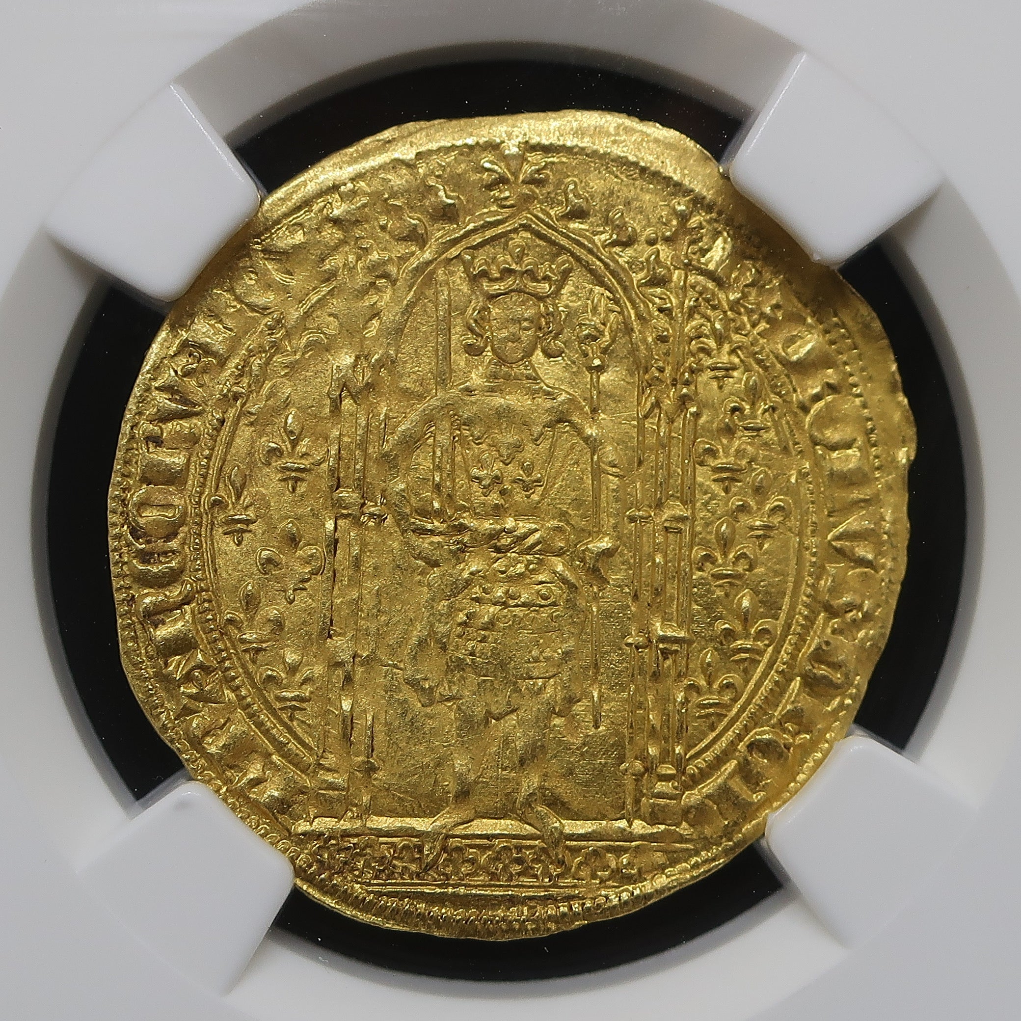 フランス フランカピエ金貨｜賢明王 シャルル5世 Charles V（1364–1380