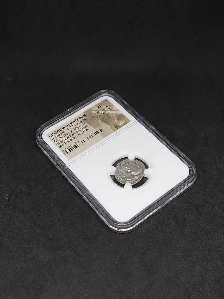 336-323 BC 古代マケドニア ドラクマ銀貨 アレキサンダー3世 XF4/5-3/5 NGC 画像8