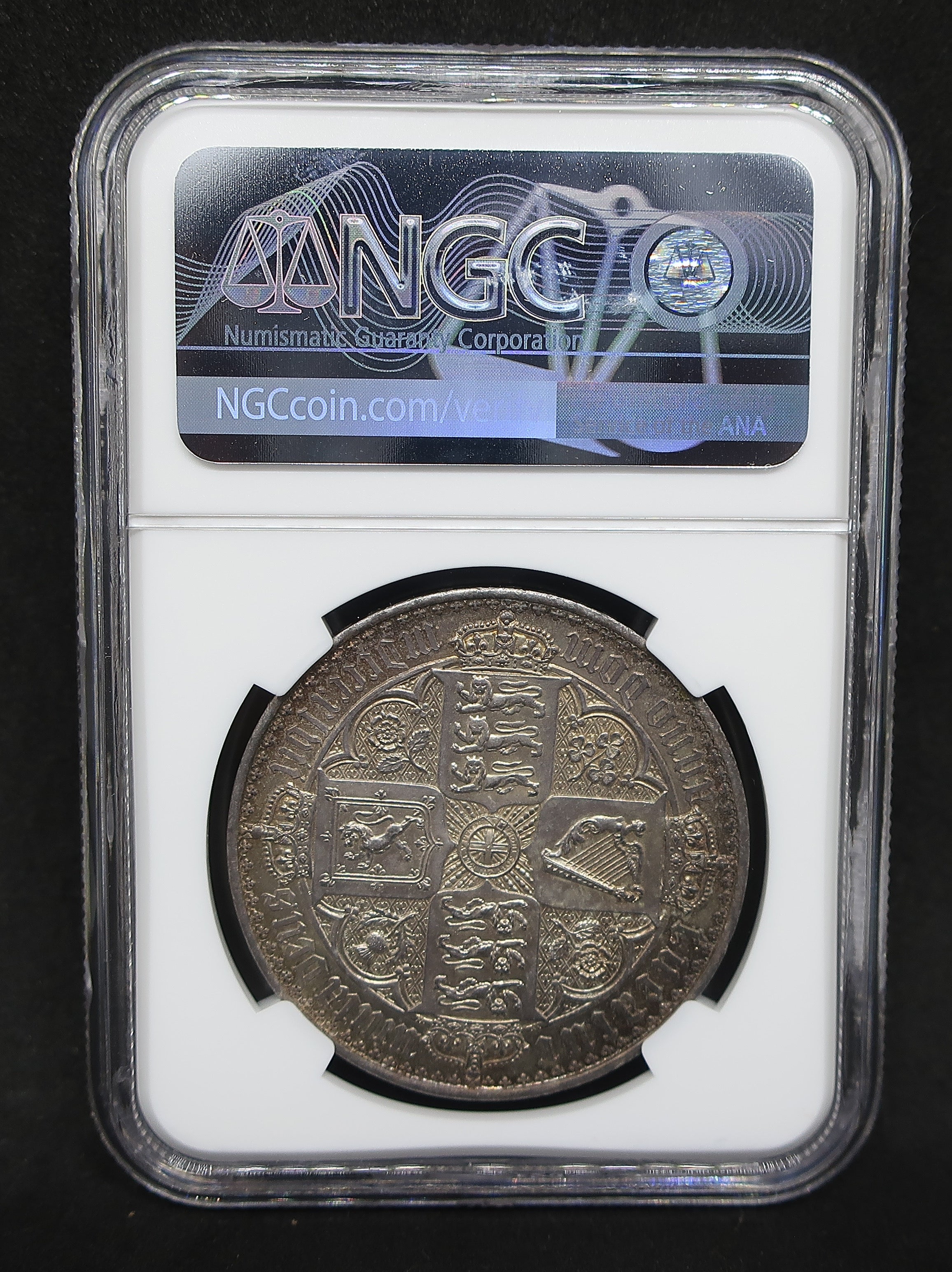 1847 イギリス ゴシッククラウン銀貨 ヴィクトリア女王 アンデシモ
