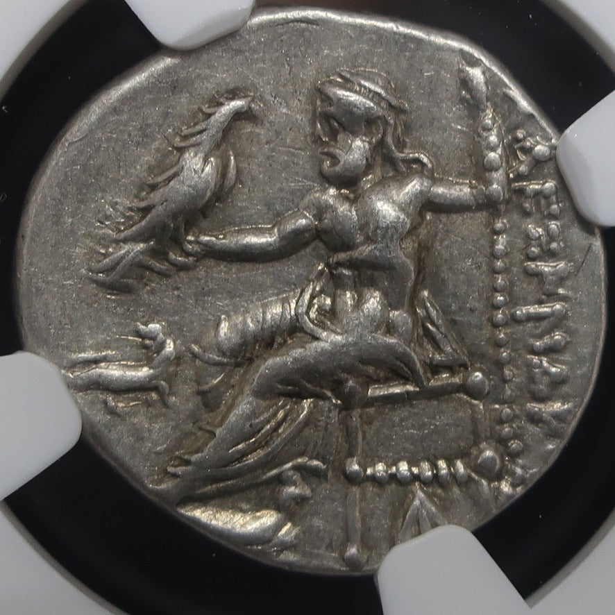 336-323 BC 古代マケドニア ドラクマ銀貨 アレキサンダー3世 XF4/5-3/5 NGC 画像11