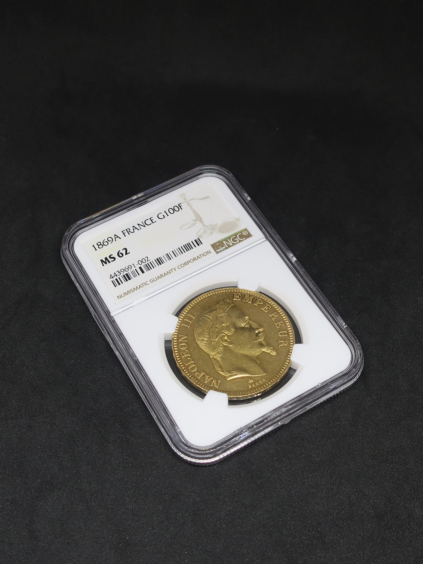 フランス 皇帝ナポレオン3世 1869A 100フラン金貨 MS62 NGC - CoinBlessing