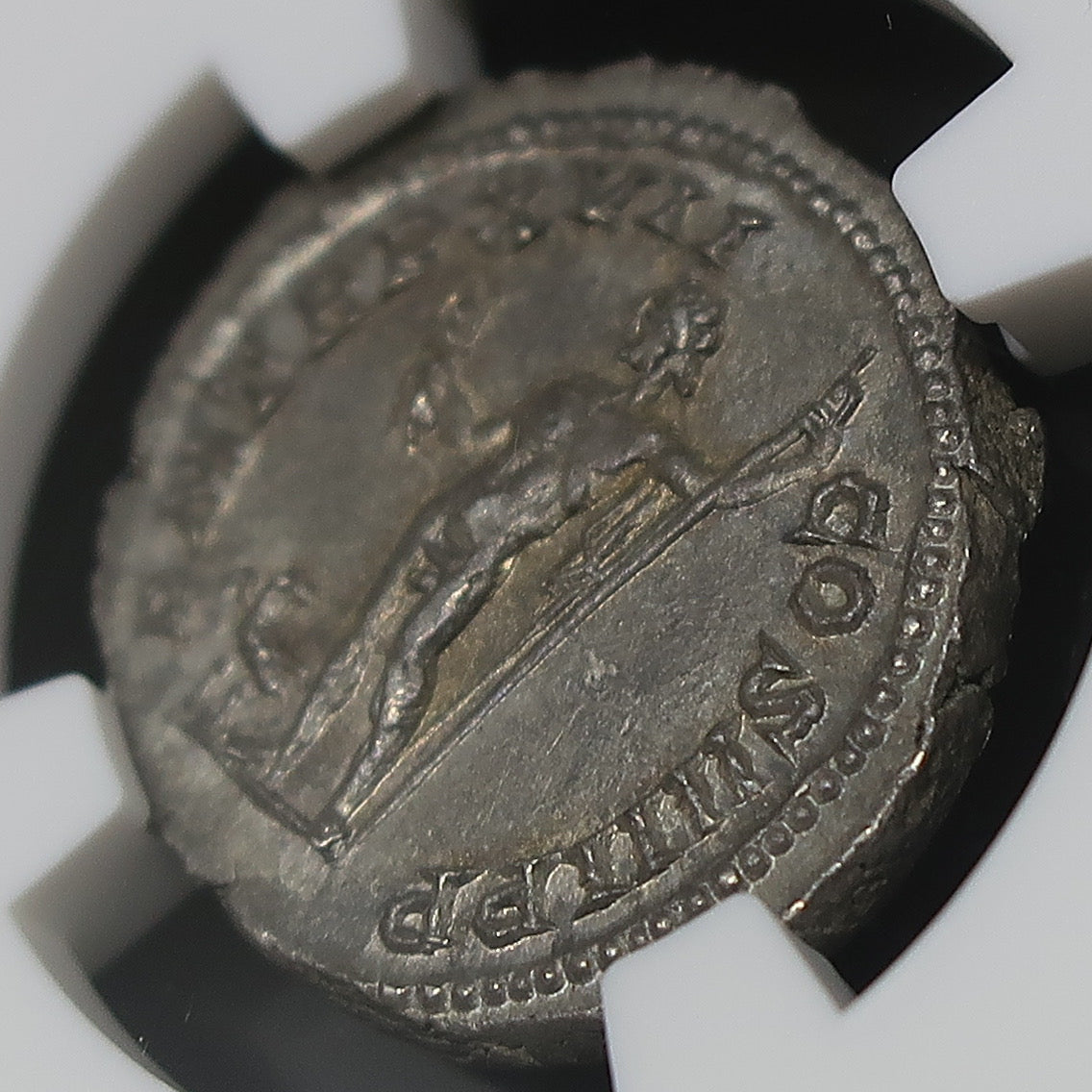 AD198-217 ローマ帝国 デナリウス銀貨 カラカラ帝 ChAU5/5-5/5 NGC鑑定済み image9