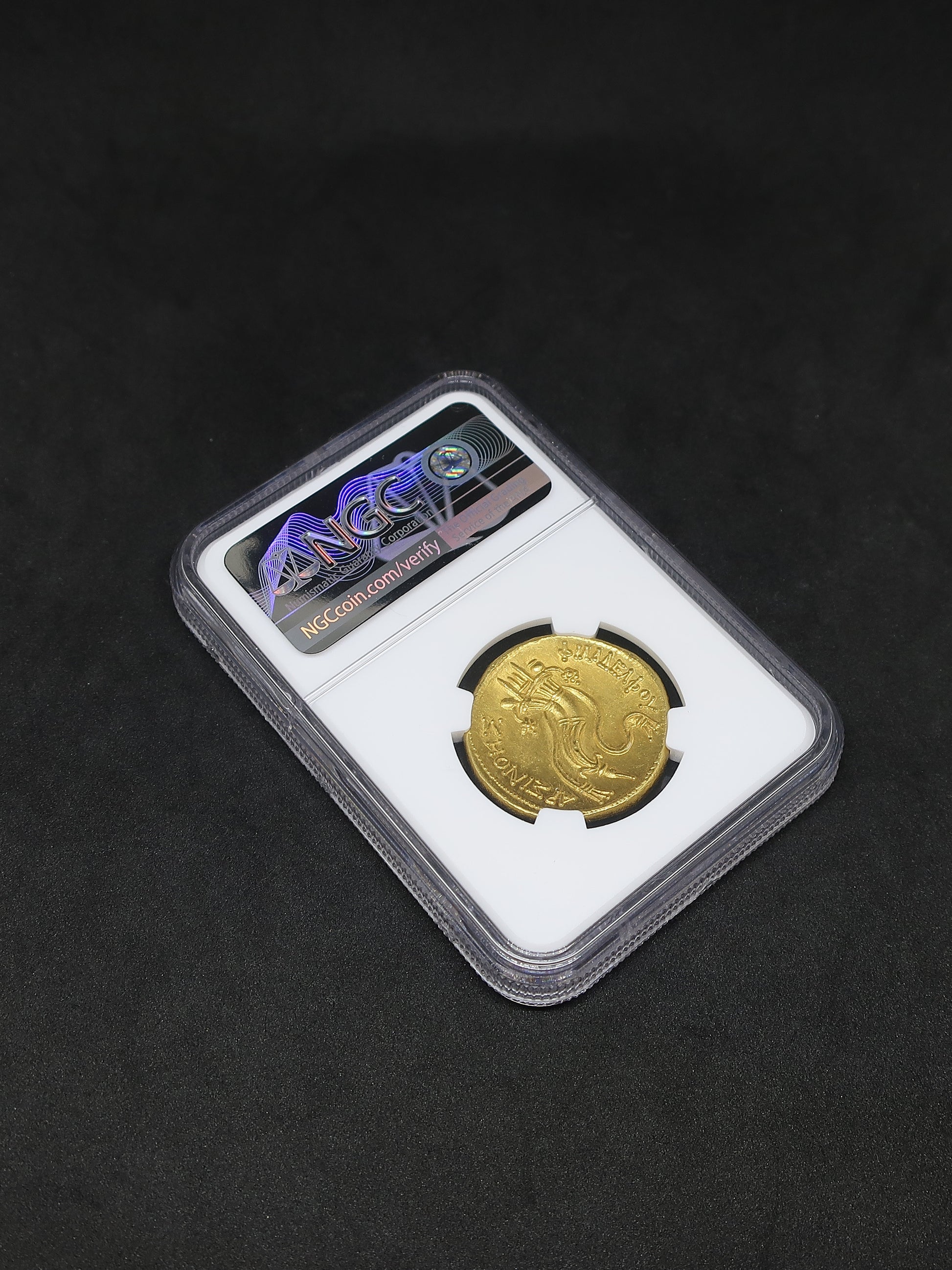 270/68BC プトレマイオス朝  オクタドラクマ金貨 アルシノエ2世 image9