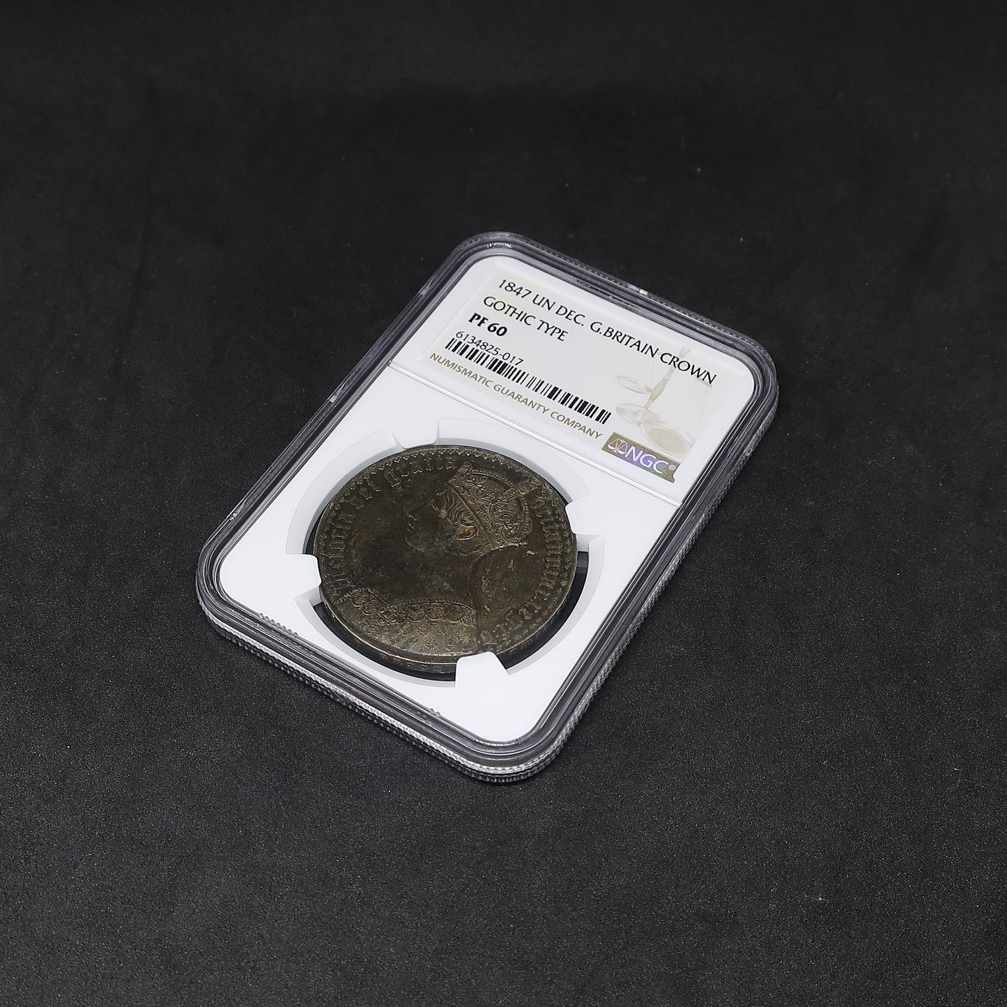 1847 イギリス ゴシッククラウン銀貨 ヴィクトリア女王 アンデシモ PF60 NGC鑑定済み