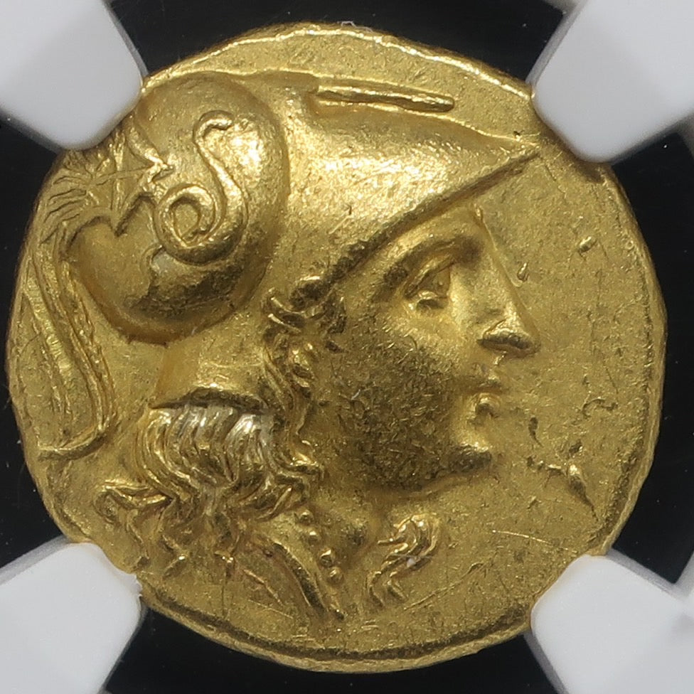 【アレキサンダー大王】336-323BC マケドニア王国 スタテル金貨 ChAU 5/5-4/5 NGC