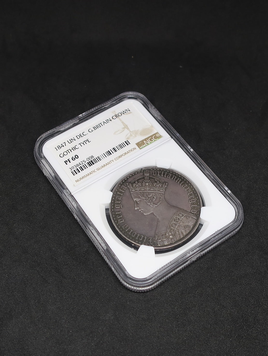 1847 イギリス ゴシッククラウン銀貨 ヴィクトリア女王 アンデシモ PF60 NGC - CoinBlessing