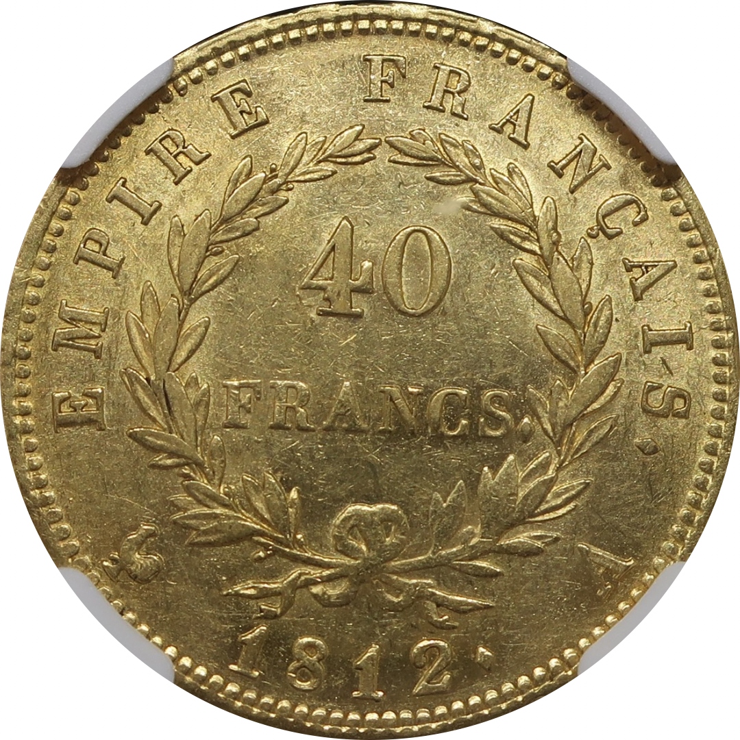 1812A フランス 40フラン金貨 皇帝ナポレオン1世 AU58 NGC – CoinBlessing 1812A フランス 40フラン金貨 皇帝ナポレオン1世 AU58 NGC – CoinBlessing