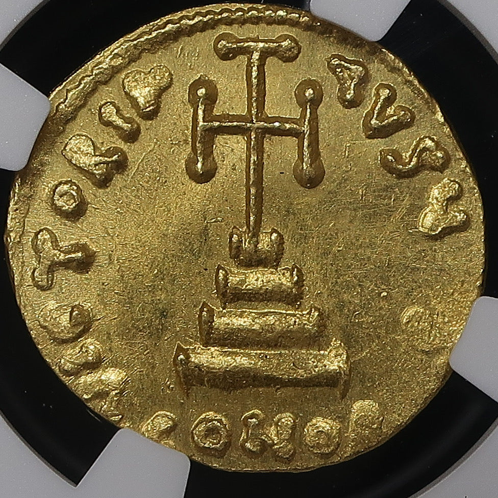 AD698-705 ビザンツ帝国 ソリダス金貨 ティベリウス3世 コンスタンティン MS4/5-3/5 NGC鑑定済み image11