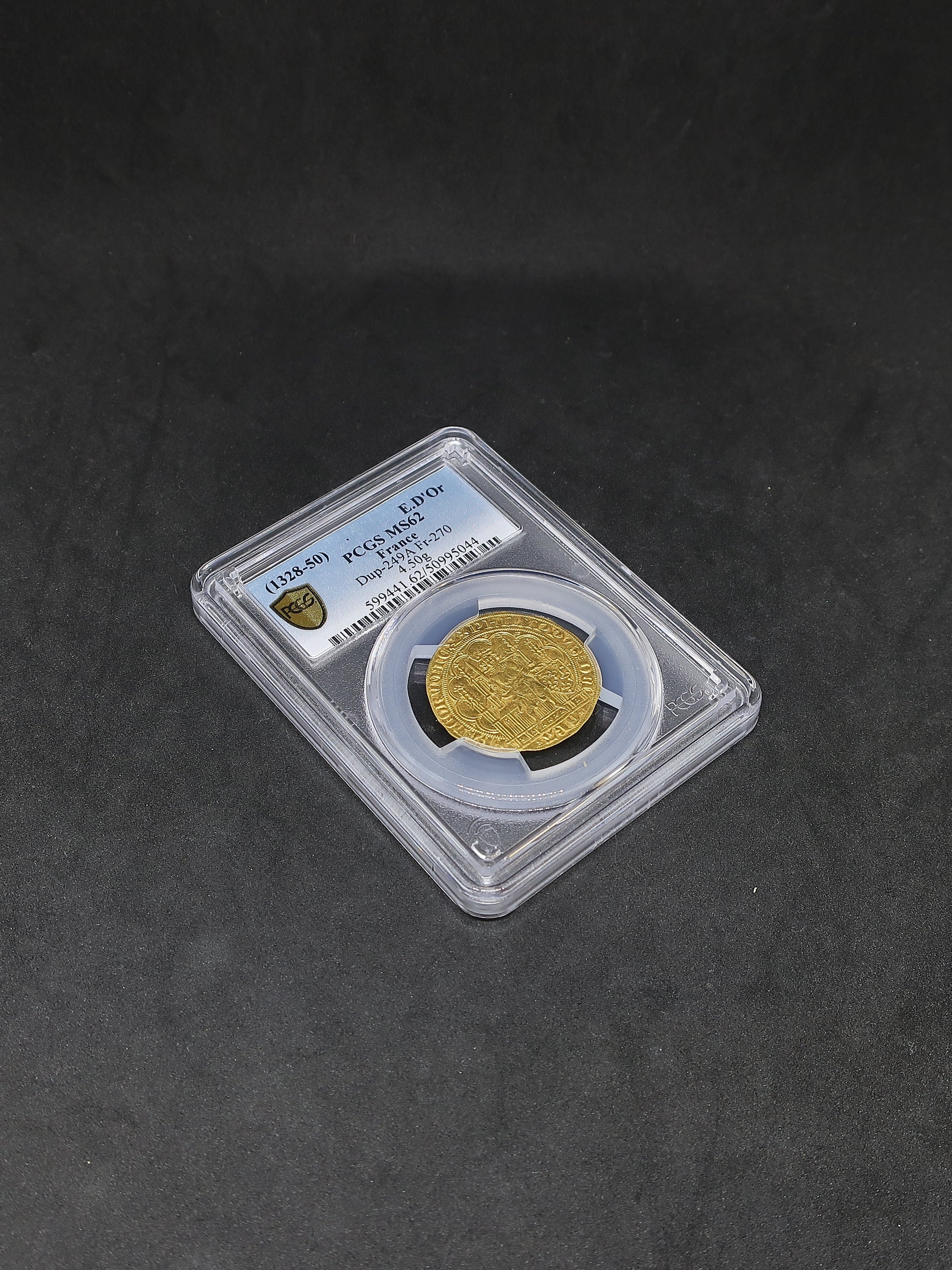 1328-50 フランス エキュドール金貨 フランカシェーズ MS62 PCGS鑑定済み image9