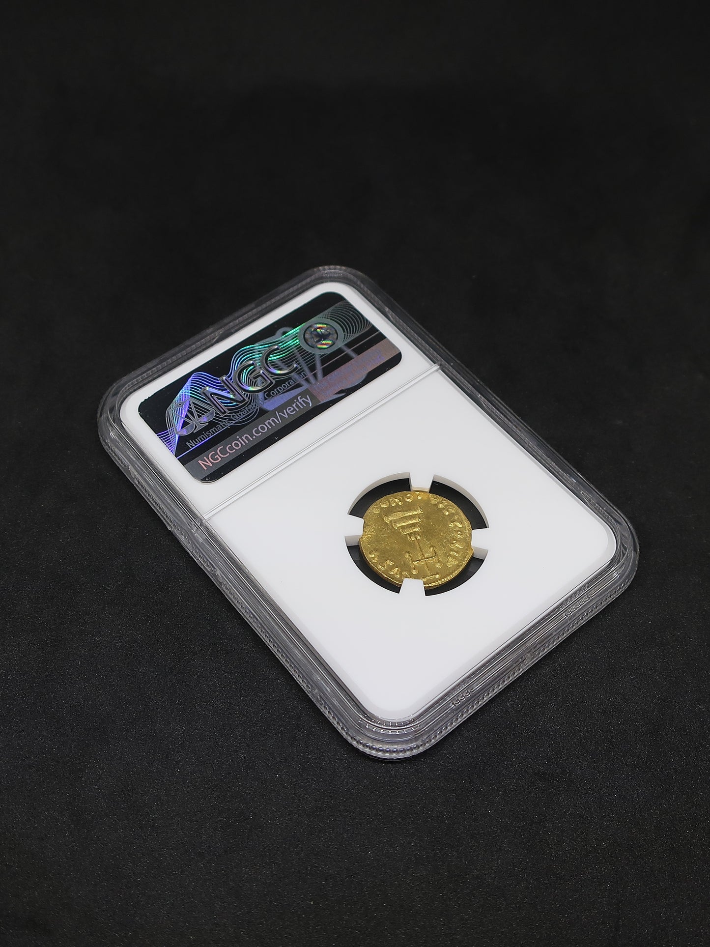 AD698-705 ビザンツ帝国 ソリダス金貨 ティベリウス3世 コンスタンティン MS4/5-3/5 NGC鑑定済み image9