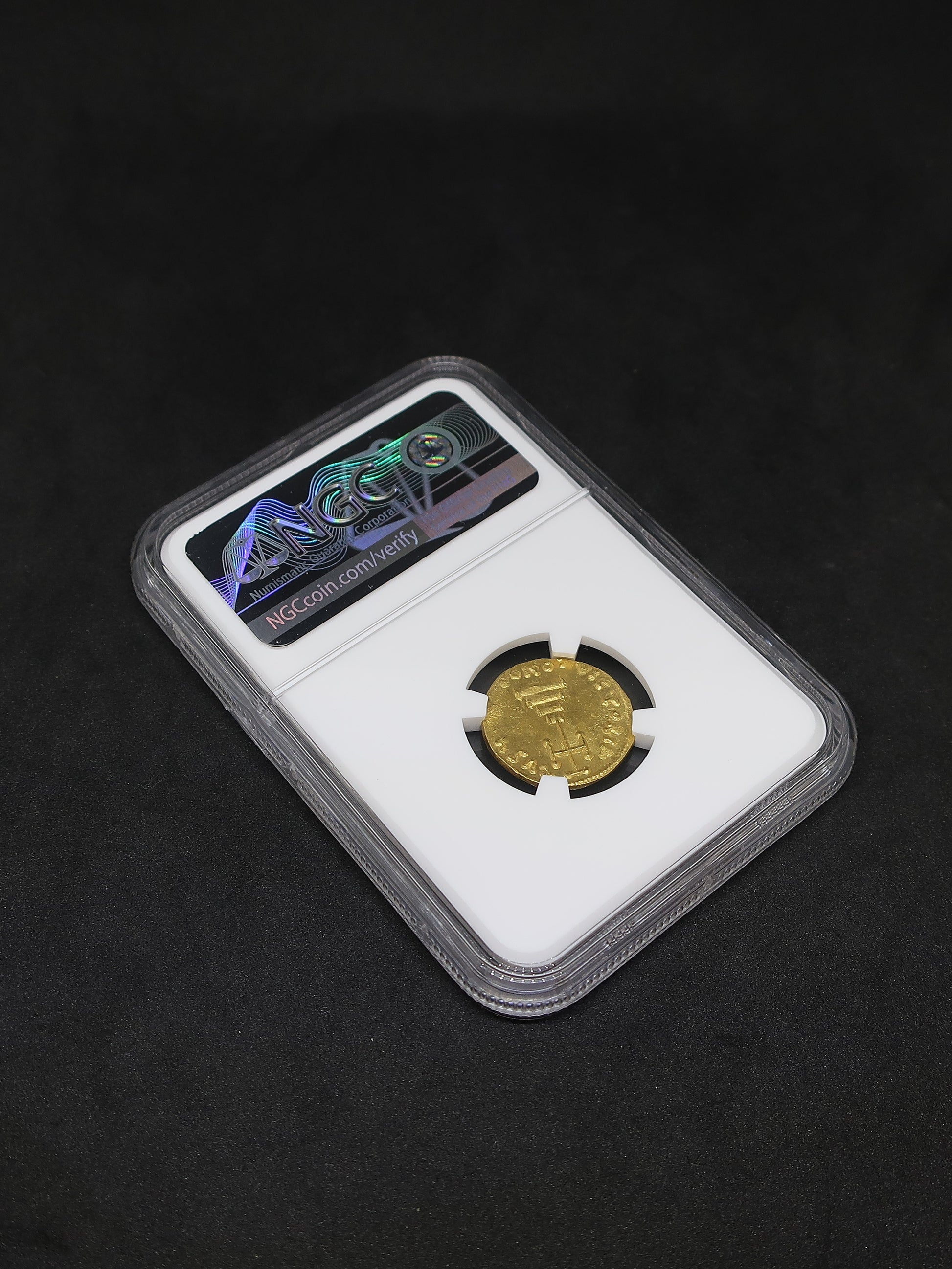 AD698-705 ビザンツ帝国 ソリダス金貨 ティベリウス3世 コンスタンティン MS4/5-3/5 NGC鑑定済み image9