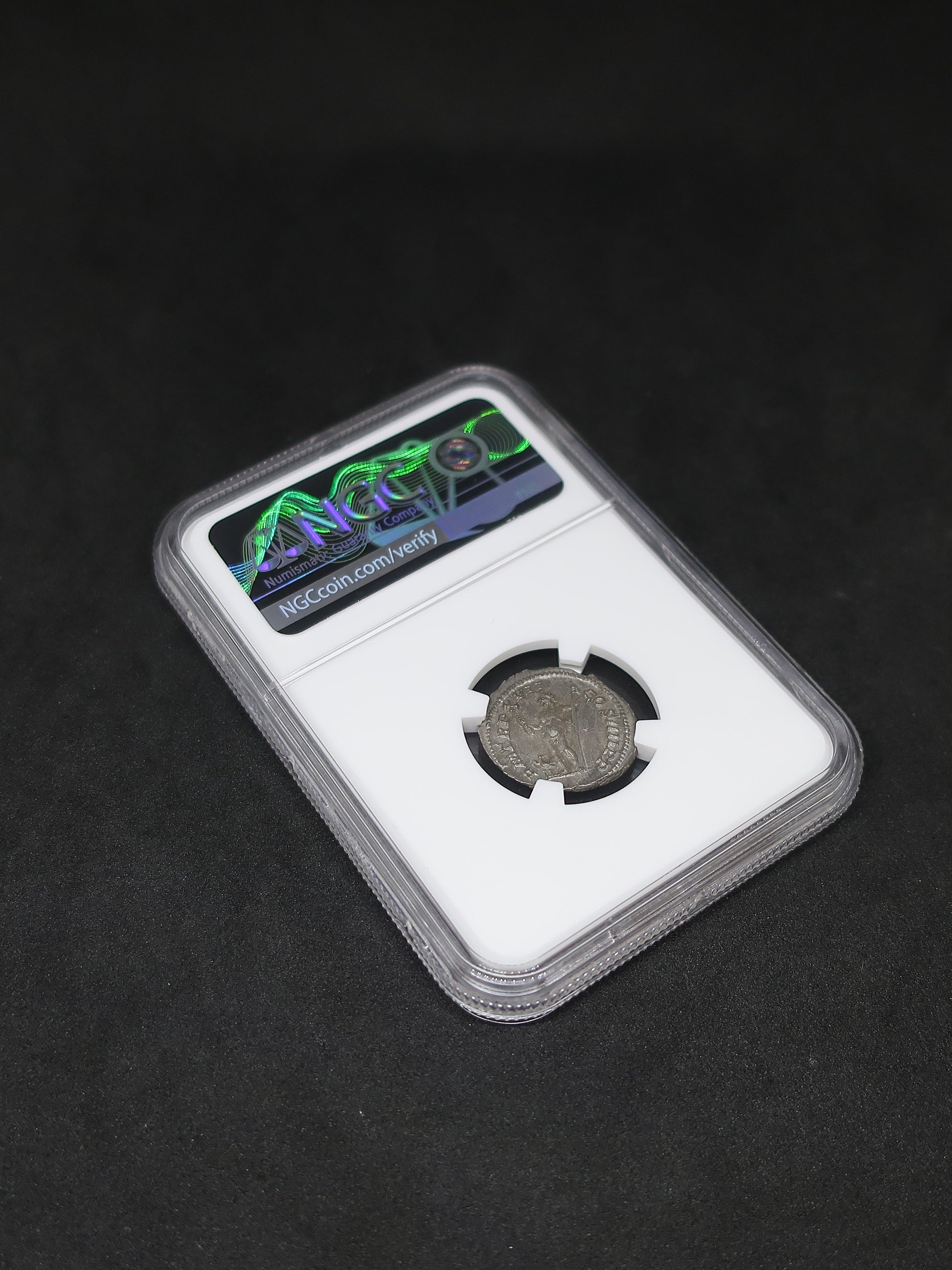 AD198-217 ローマ帝国 デナリウス銀貨 カラカラ帝 ChAU5/5-5/5 NGC鑑定済み image11