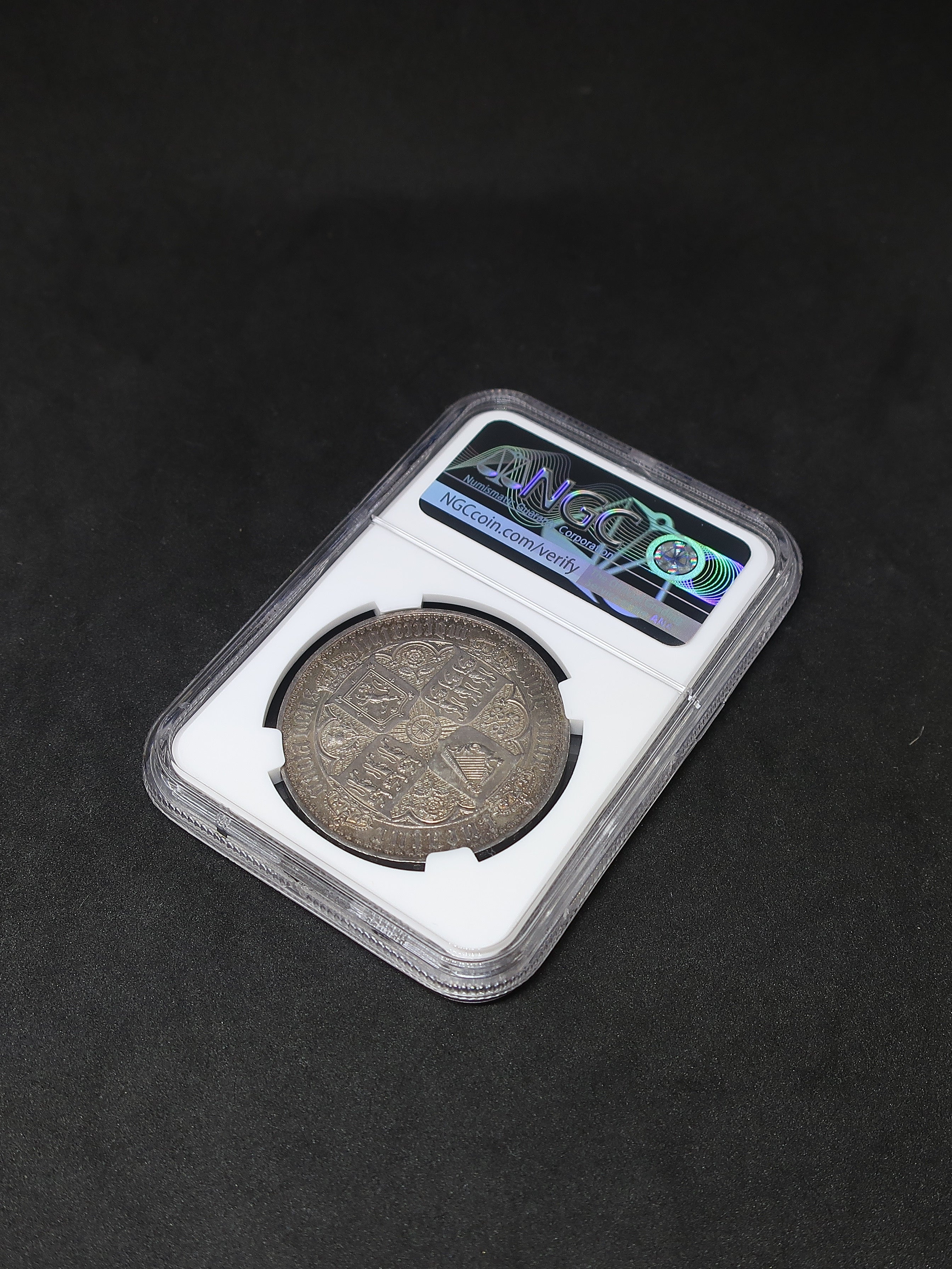1847 イギリス ゴシッククラウン銀貨 ヴィクトリア女王 アンデシモ