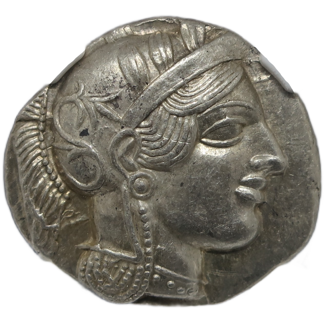 440-404 BC 古代ギリシャ アッティカ アテネ テトラドラクマ銀貨 MS5/5 