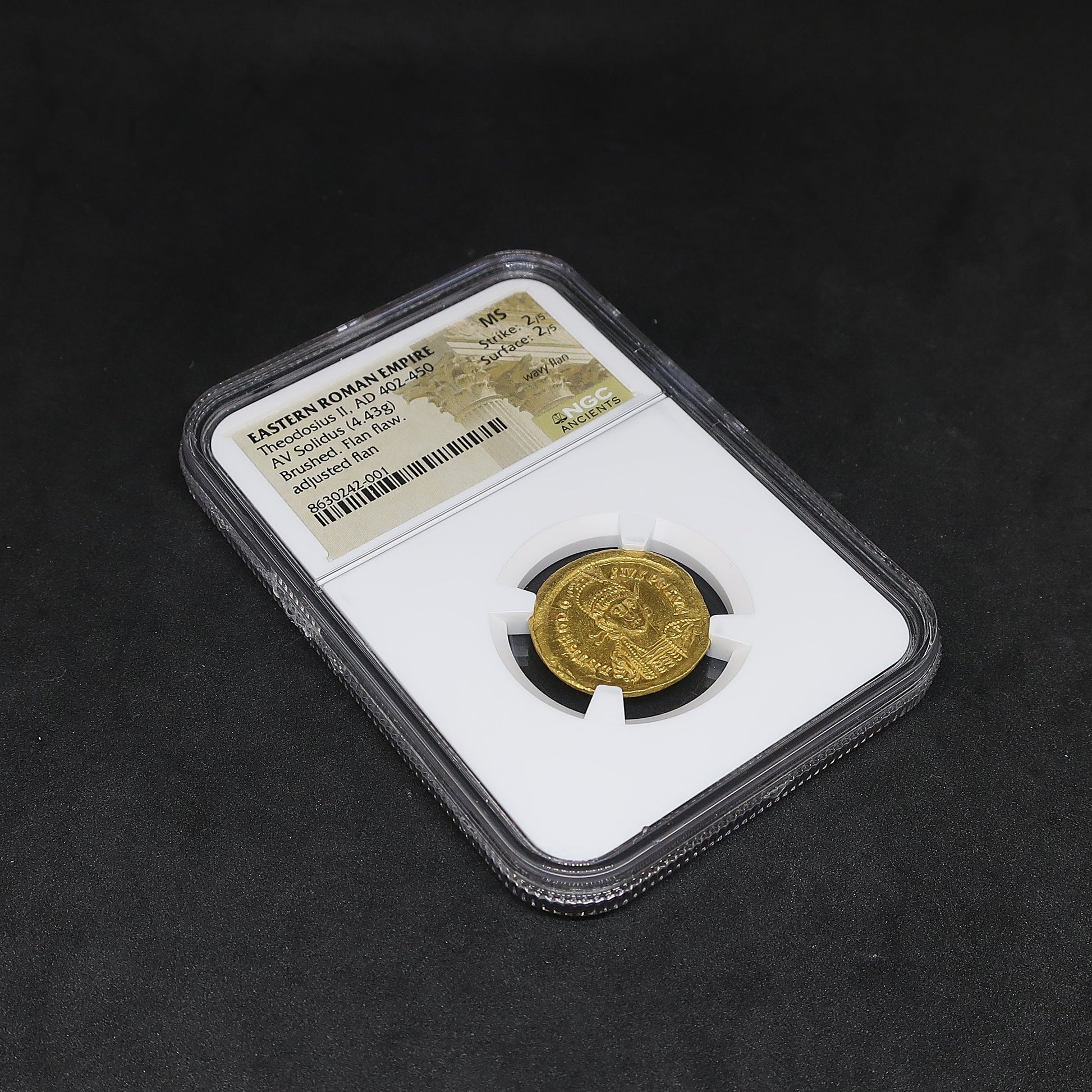 AD402-450 東ローマ帝国 ソリダス金貨 テオドシウス2世 MS2/5-2/5 NGC鑑定済み - CoinBlessing(コインブレッシング)