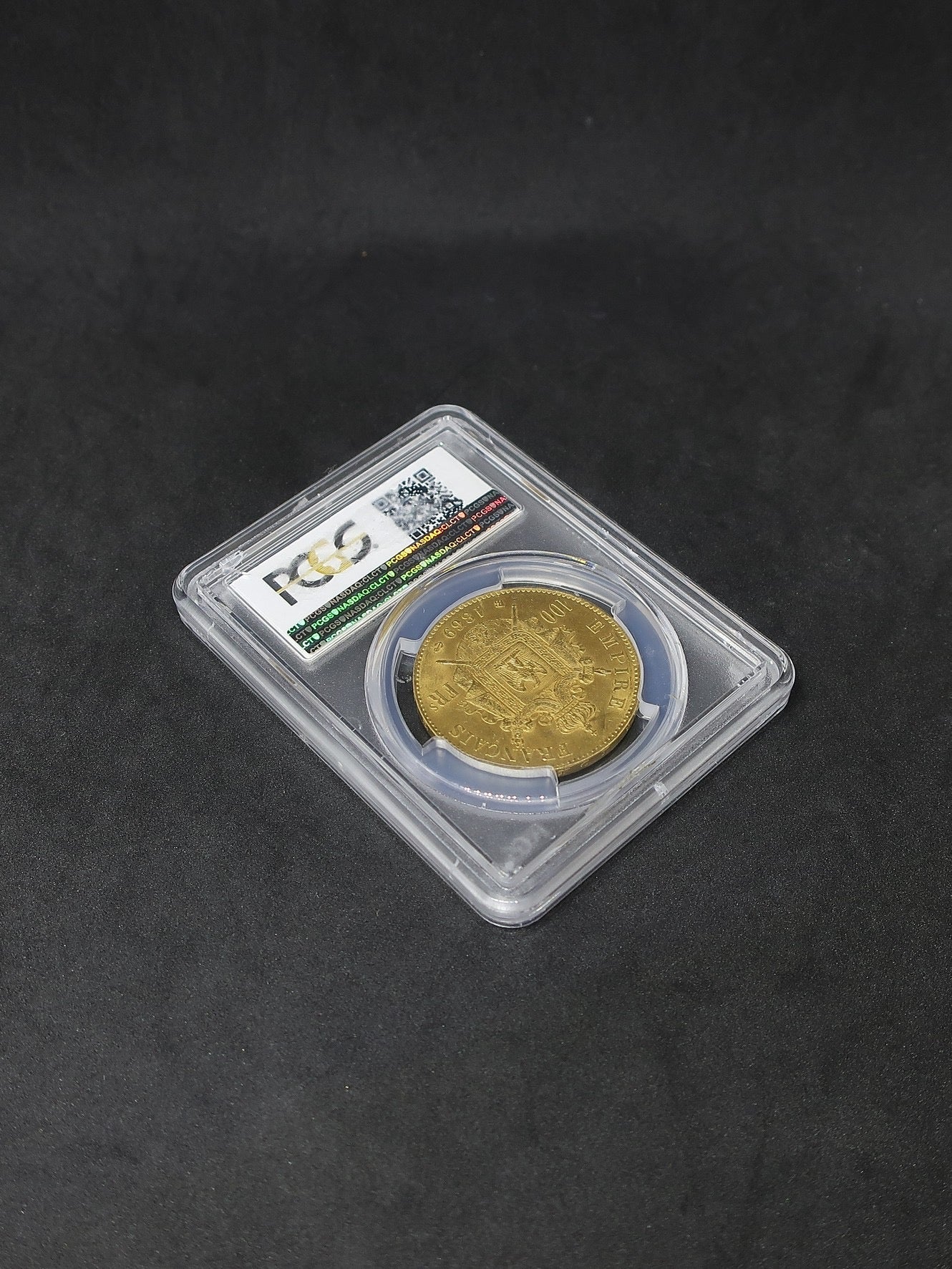 1869BB フランス 100フラン金貨 皇帝ナポレオン3世 MS63 PCGS image9