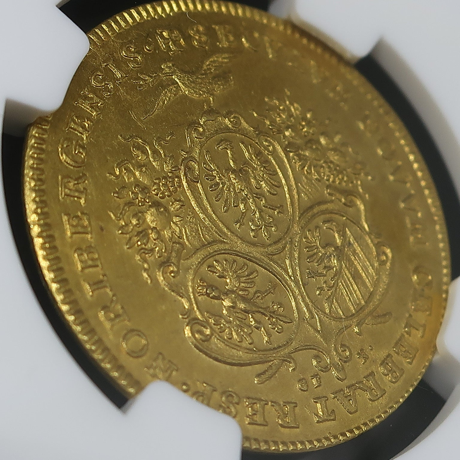 1700 ドイツ ニュルンベルク 2ダカット金貨 神聖ローマ帝国 MS61 NGC image7