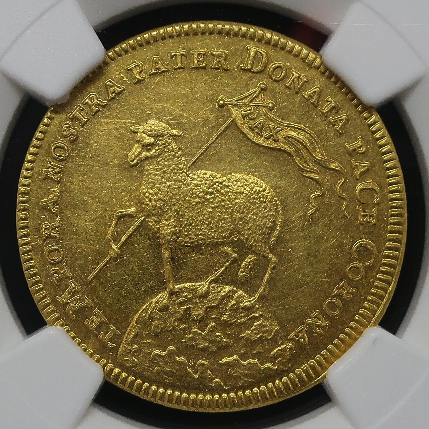 1700 ドイツ ニュルンベルク 2ダカット金貨 神聖ローマ帝国 MS61 NGC image10