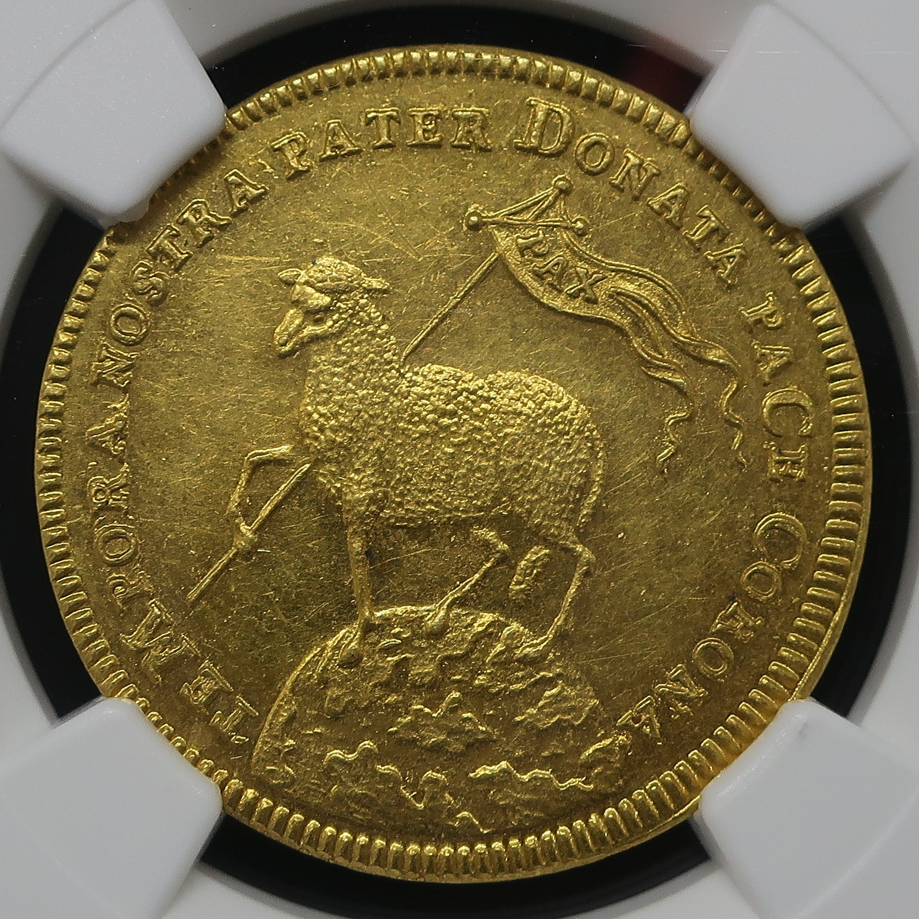 1700 ドイツ ニュルンベルク 2ダカット金貨 神聖ローマ帝国 MS61 NGC image10
