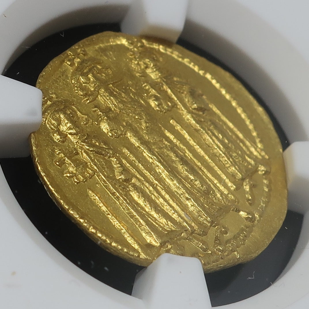 AD632-641  ビザンツ帝国 ソリダス金貨 ビザンチン AU5/5-5/5 NGC鑑定済み image8