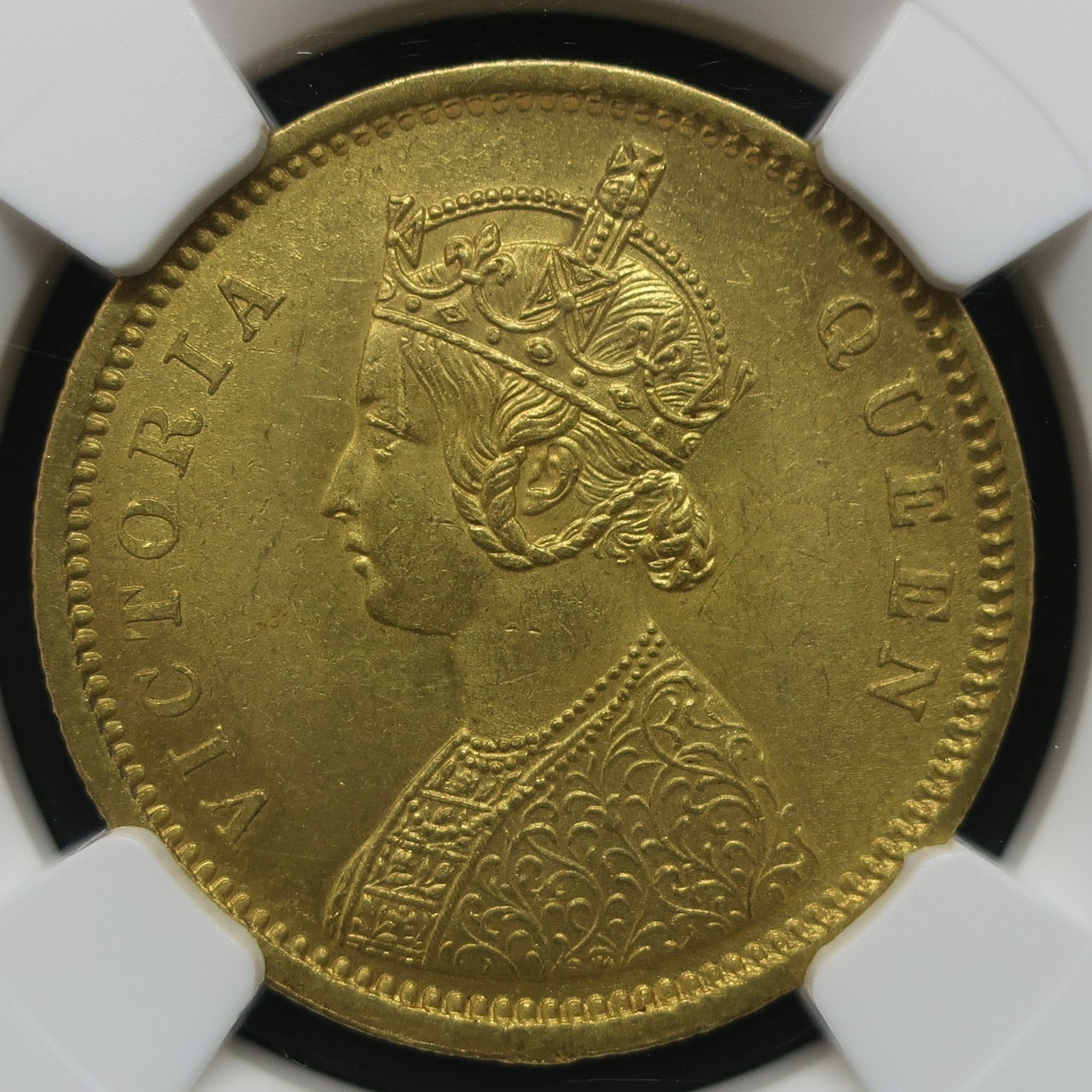 1862(c) イギリス 英領インド モハール金貨 MS62 NGC カルカッタ - CoinBlessing