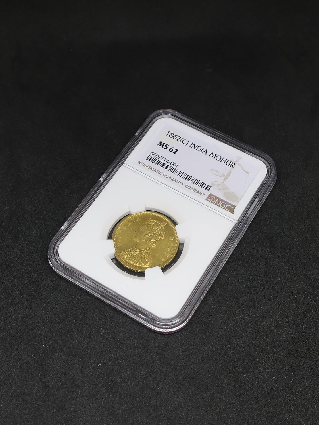 1862(c) イギリス 英領インド モハール金貨 MS62 NGC カルカッタ - CoinBlessing