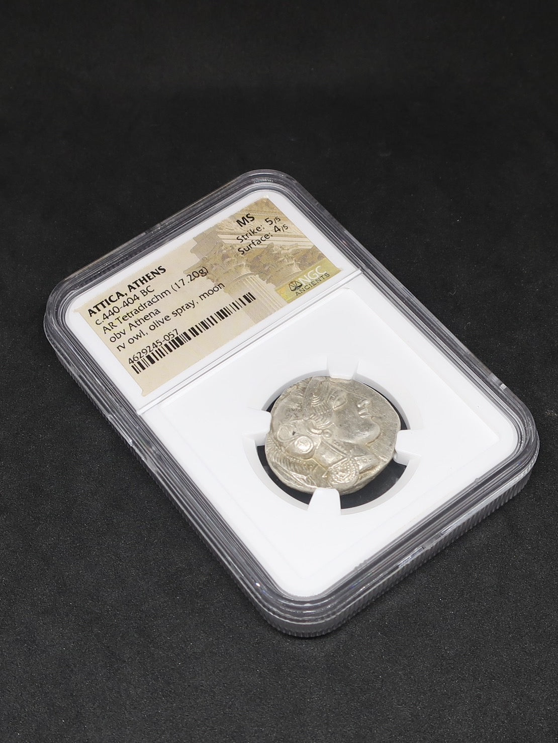 440-404 BC 古代ギリシャ アッティカ アテネ テトラドラクマ銀貨 MS5/5-4/5 NGC - CoinBlessing(コインブレッシング)