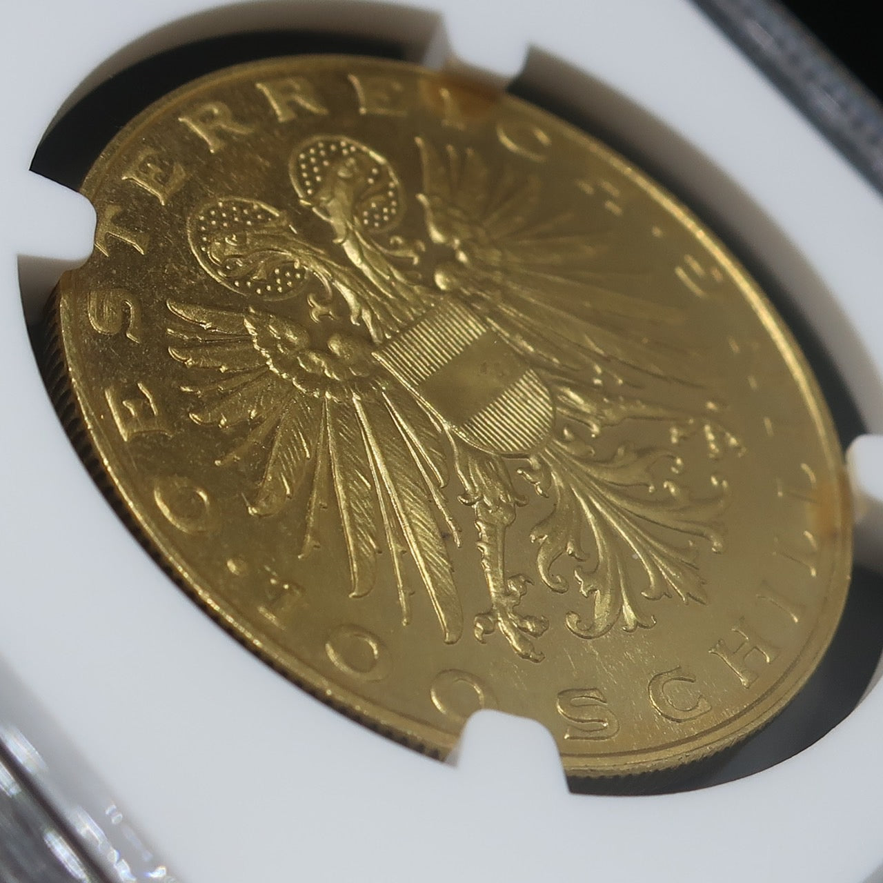 【マドンナ】1936 オーストリア 100シリング金貨 PL62 CAMEO NGC