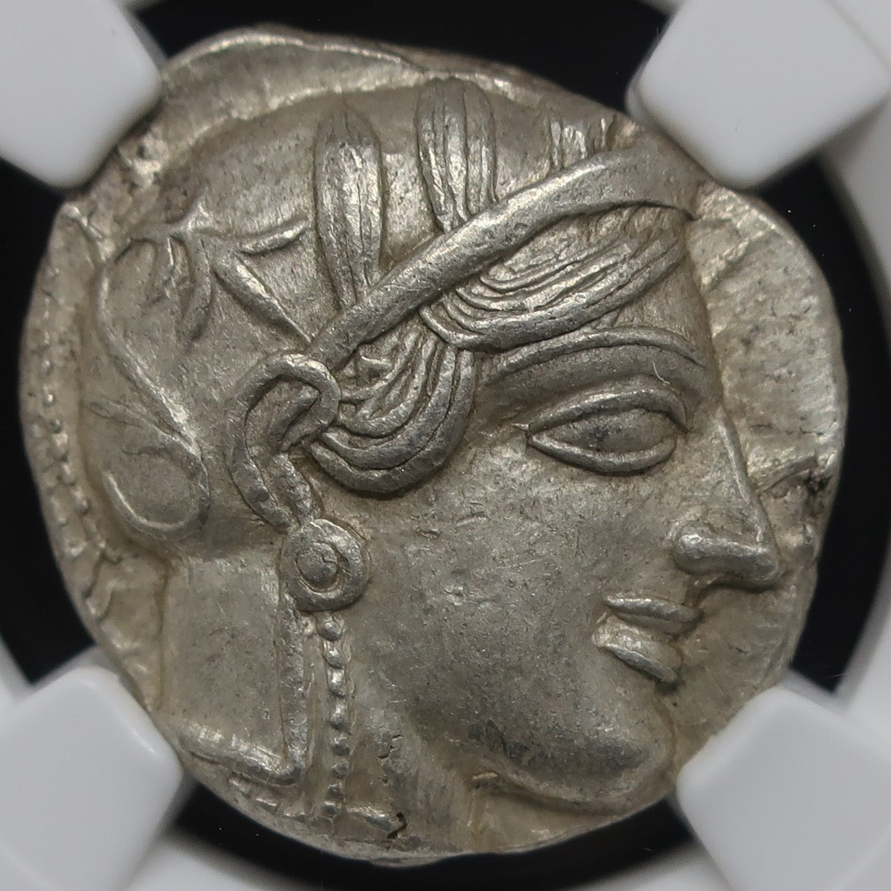 440-404 BC 古代ギリシャ アッティカ アテネ テトラドラクマ銀貨 AU5/5-4/5 NGC image11