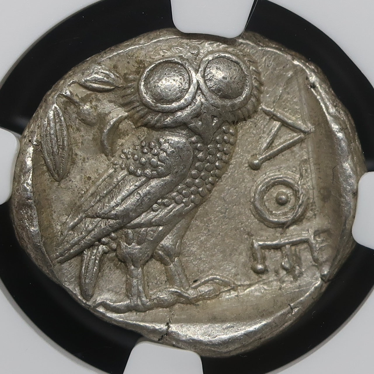 440-404 BC 古代ギリシャ アッティカ アテネ テトラドラクマ銀貨 AU5/5-4/5 NGC image10
