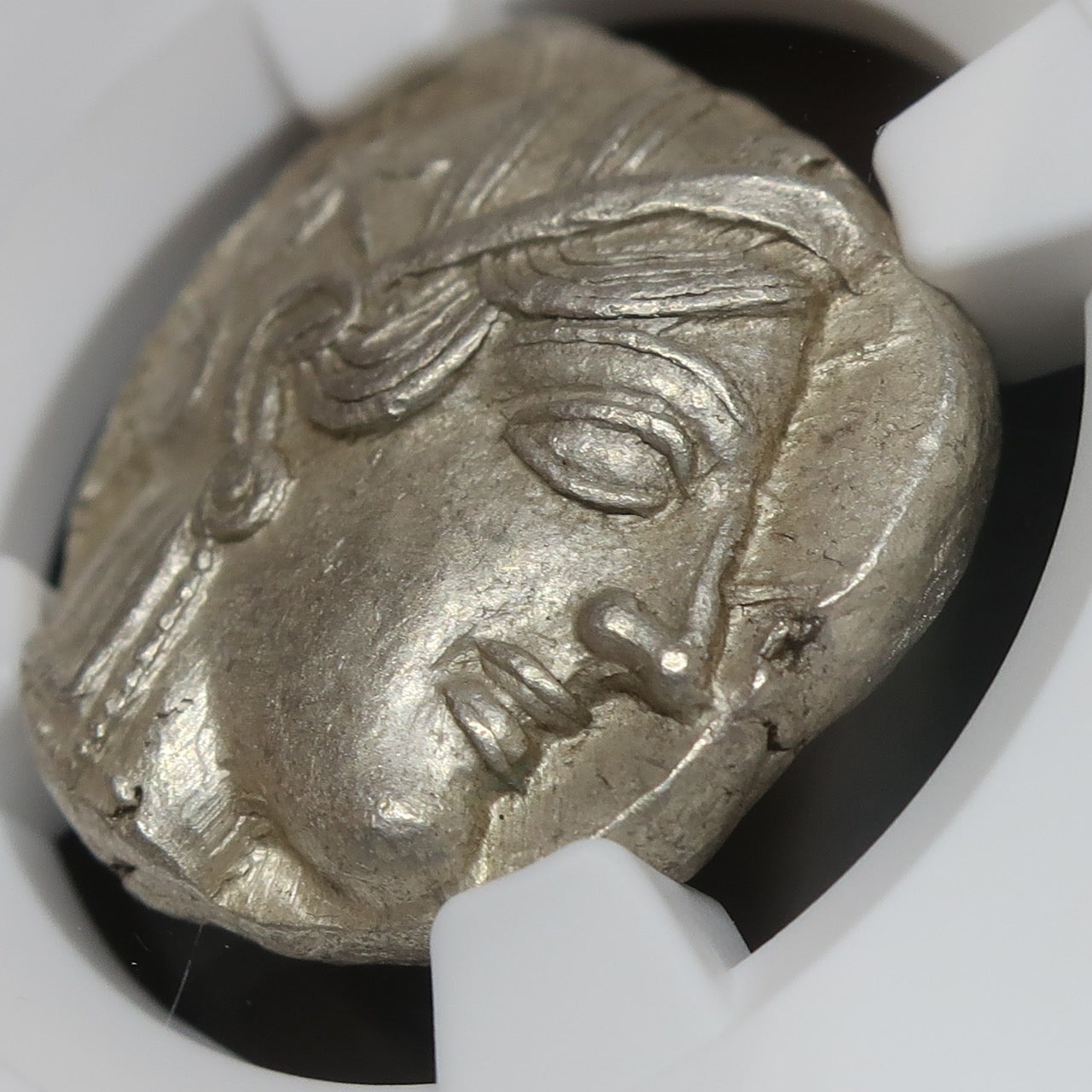 440-404 BC 古代ギリシャ アッティカ アテネ テトラドラクマ銀貨 AU5/5-4/5 NGC image7