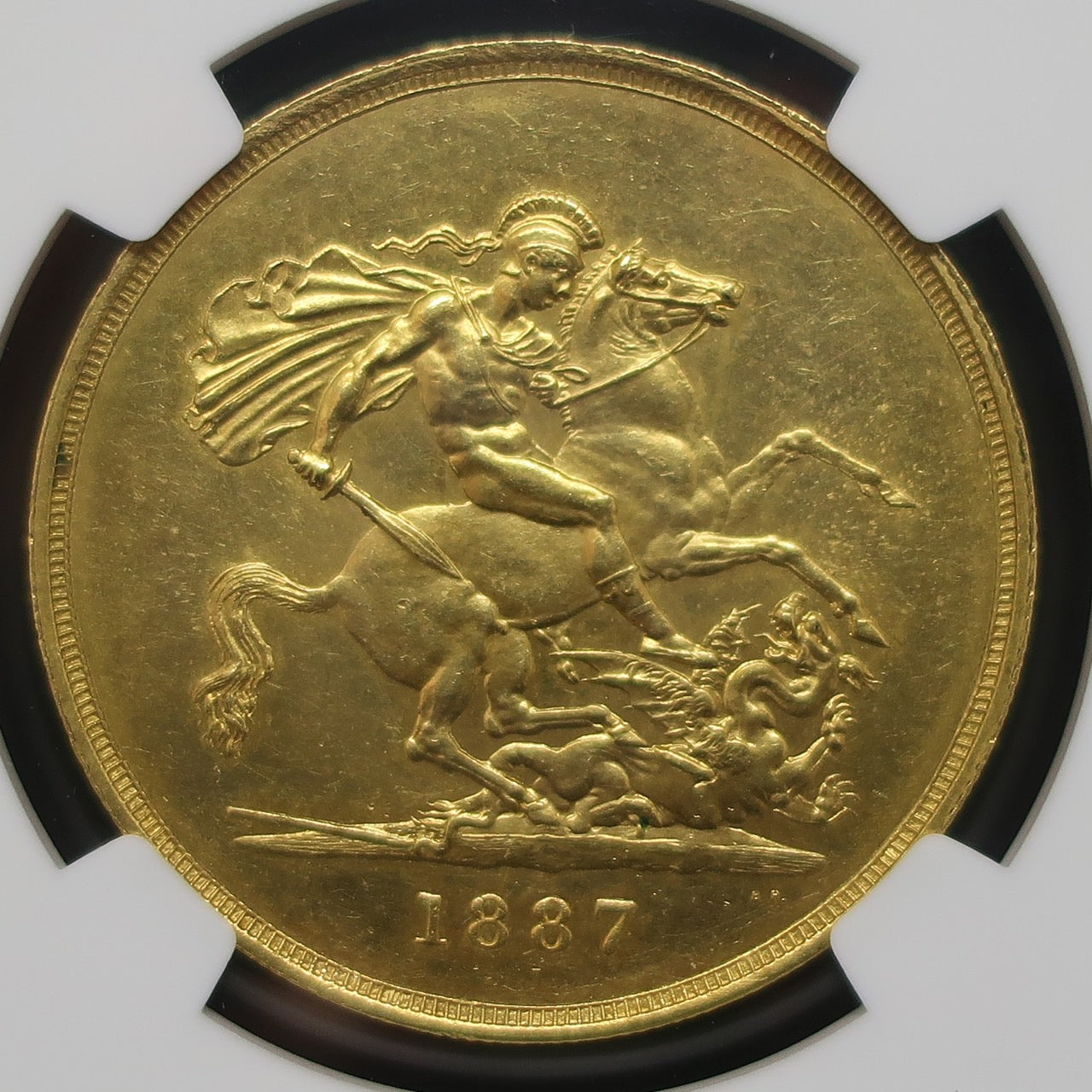 1887 イギリス 5ポンド金貨 ヴィクトリア女王 ジュビリーヘッド NGC 
