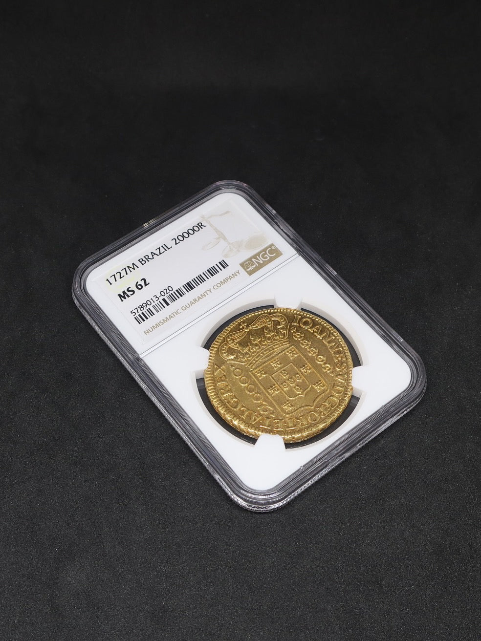 1727M ブラジル 20000レイス 超大型金貨 MS62 NGC - CoinBlessing