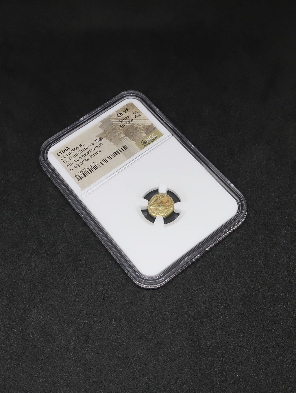 BC610-546 リディア帝国 1/3スタテル エレクトロン金貨 ChVF 4/5-4/5 NGC - CoinBlessing