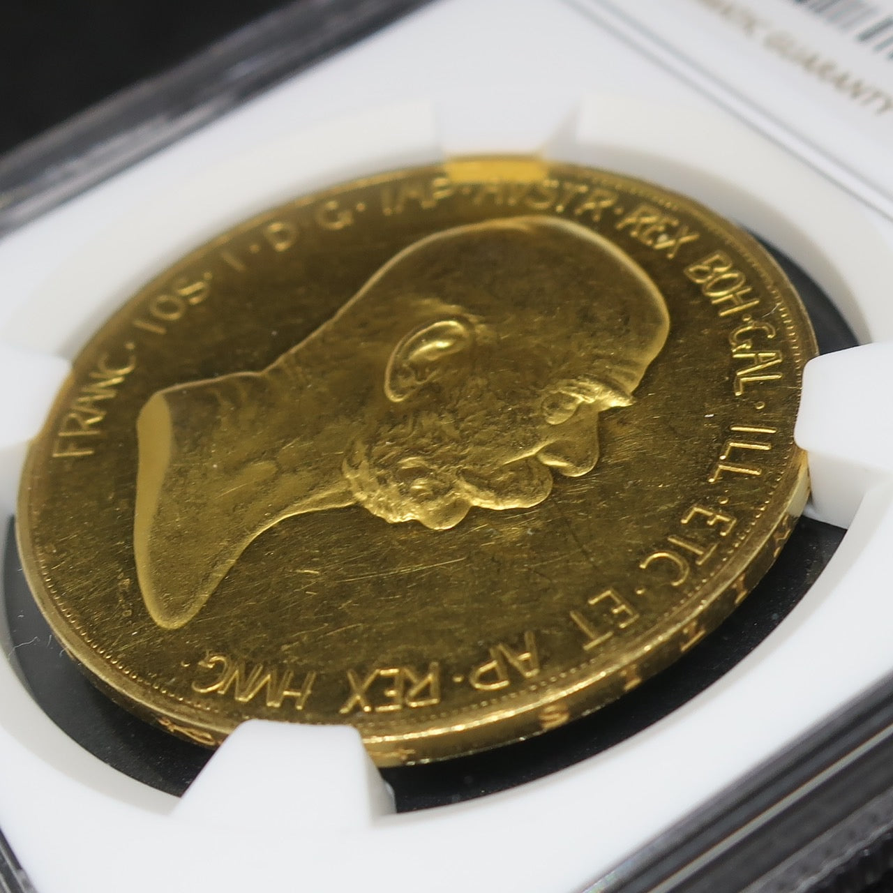 1908 オーストリア 100コロナ金貨 雲上の女神 フランツ・ヨーゼフ1世 60周年記念金貨 PF60 NGC - CoinBlessing(コインブレッシング)