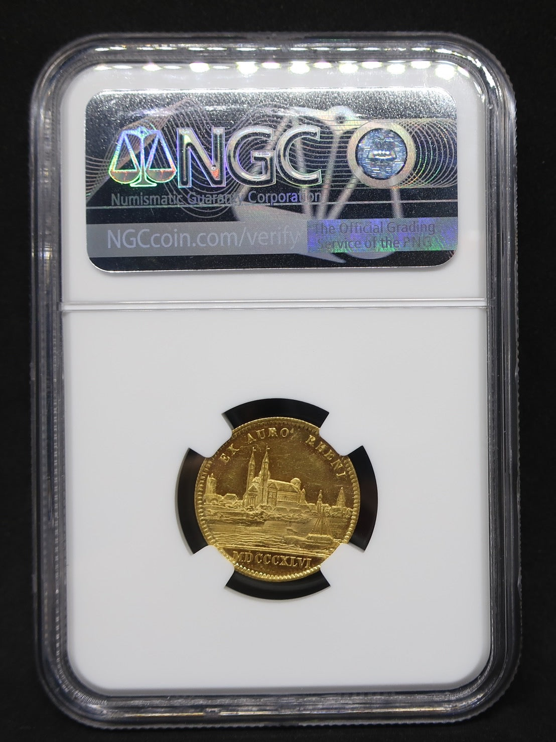 1846 ドイツ バイエルン ダカット金貨 ルートヴィヒ1世 都市景観