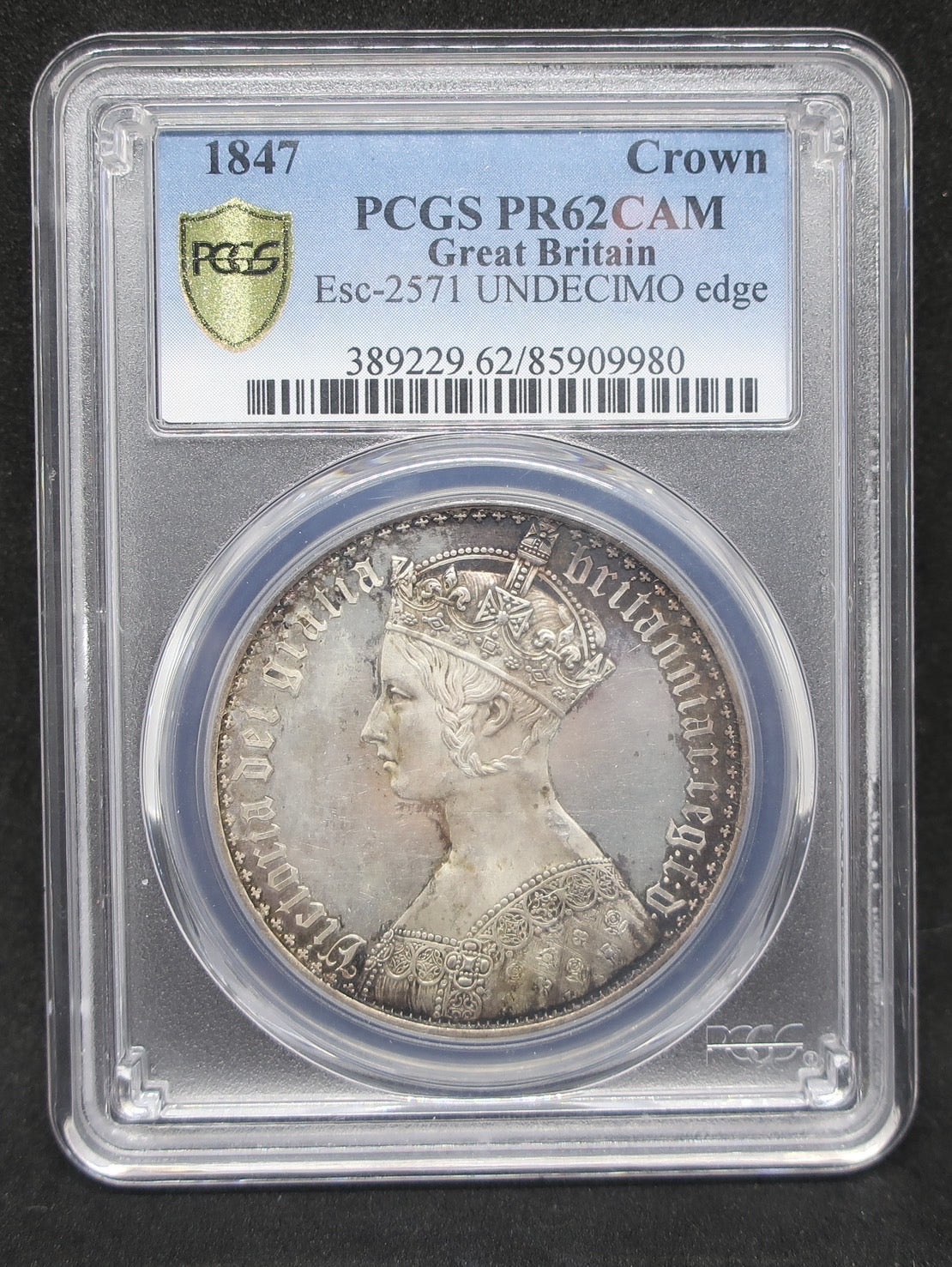 1847 イギリス ゴシッククラウン銀貨 ヴィクトリア女王 アンデシモ PR62 Cameo NGC – CoinBlessing(コインブレッシング)