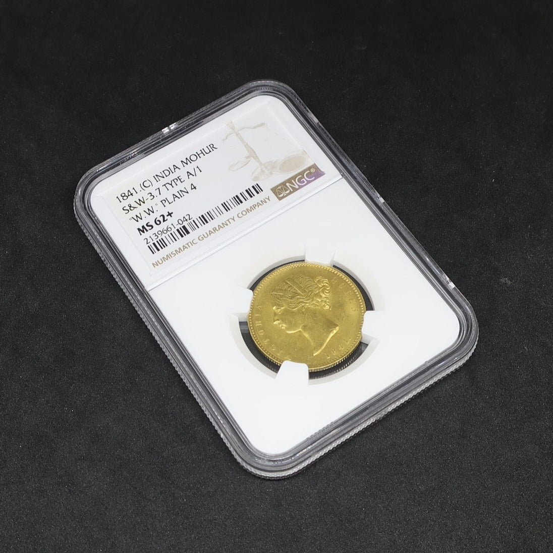 1841 イギリス領インド モハール金貨 東インド会社 ヴィクトリア MS62+ NGC - CoinBlessing(コインブレッシング)