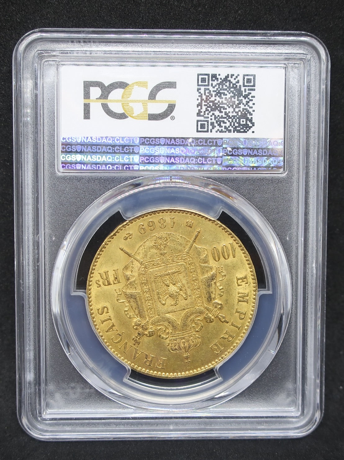 1869BB フランス 100フラン金貨 ナポレオン3世 MS62 NGC - CoinBlessing(コインブレッシング)