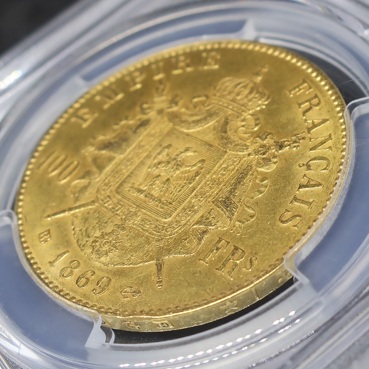 1869BB フランス 100フラン金貨 ナポレオン3世 MS62 NGC - CoinBlessing(コインブレッシング)