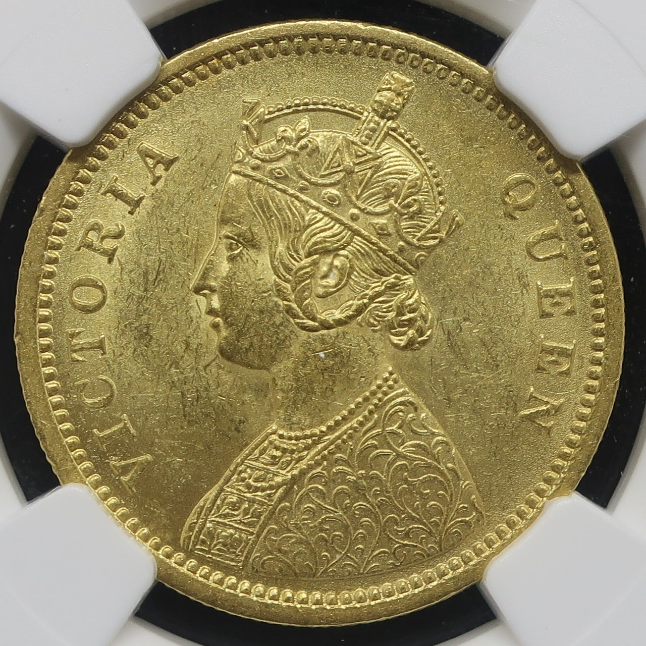 1862(C) インド 英領インド モハール金貨 ヴィクトリア カルカッタ  MS61 NGC - CoinBlessing(コインブレッシング)