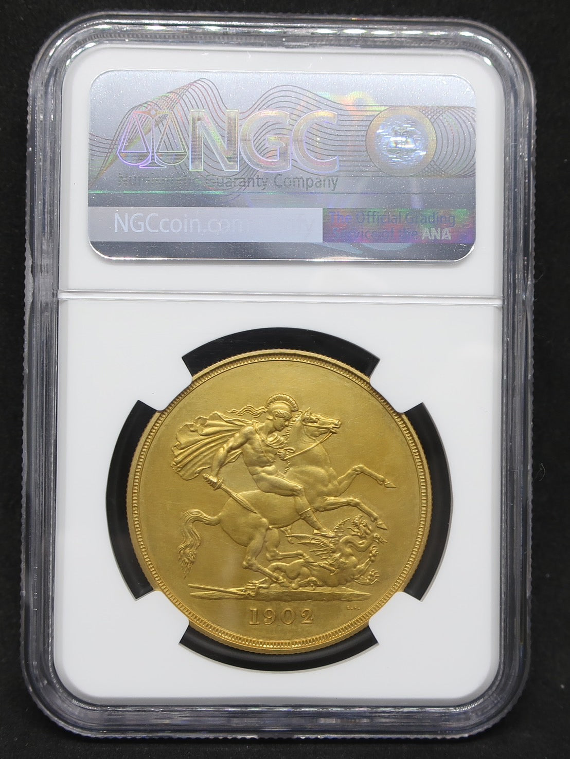 1902 イギリス 5ポンド金貨 エドワード7世 PF62 MATTE NGC