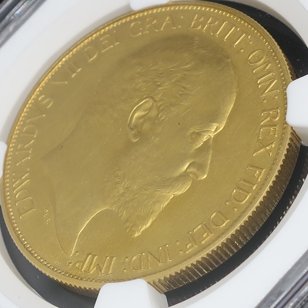 1902 イギリス 5ポンド金貨 エドワード7世 PF62 MATTE NGC - CoinBlessing(コインブレッシング)