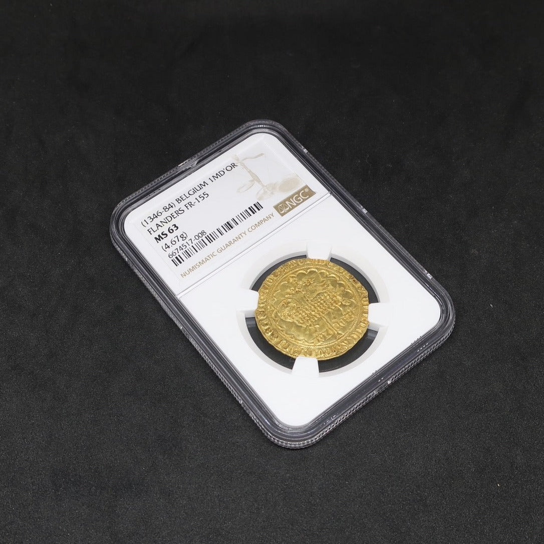 1346-1384 ベルギー ルイ・デ・マーレ ムートンドール金貨 神の子羊 MS63 NGC - CoinBlessing(コインブレッシング)