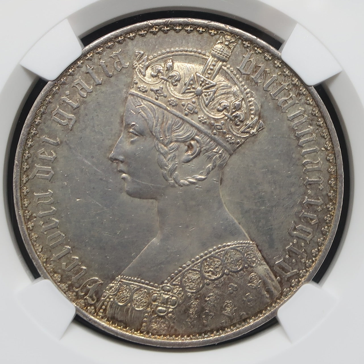 1847 イギリス ゴシッククラウン銀貨 ヴィクトリア女王 アンデシモ PF61 NGC