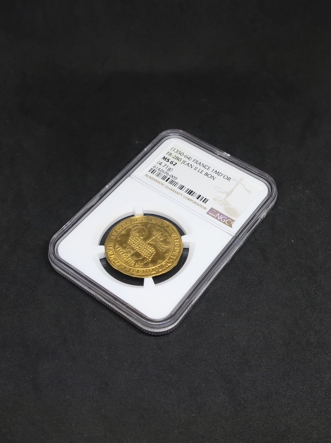 【神の子羊】 1350-64 フランス ムートンドール金貨 MS62 NGC