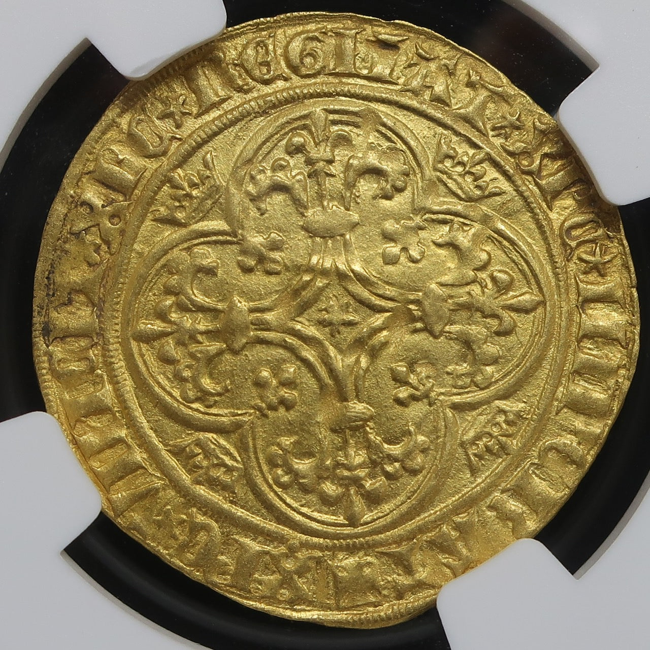 【シャルル6世】1380-1422 フランス エキュドール金貨 MS62 NGC