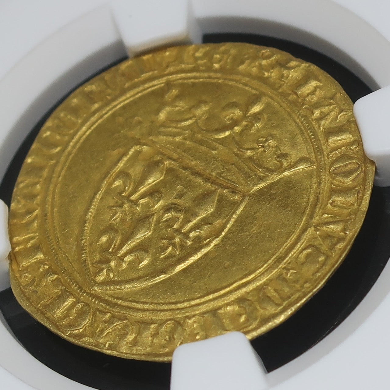 【シャルル6世】1380-1422 フランス エキュドール金貨 MS62 NGC